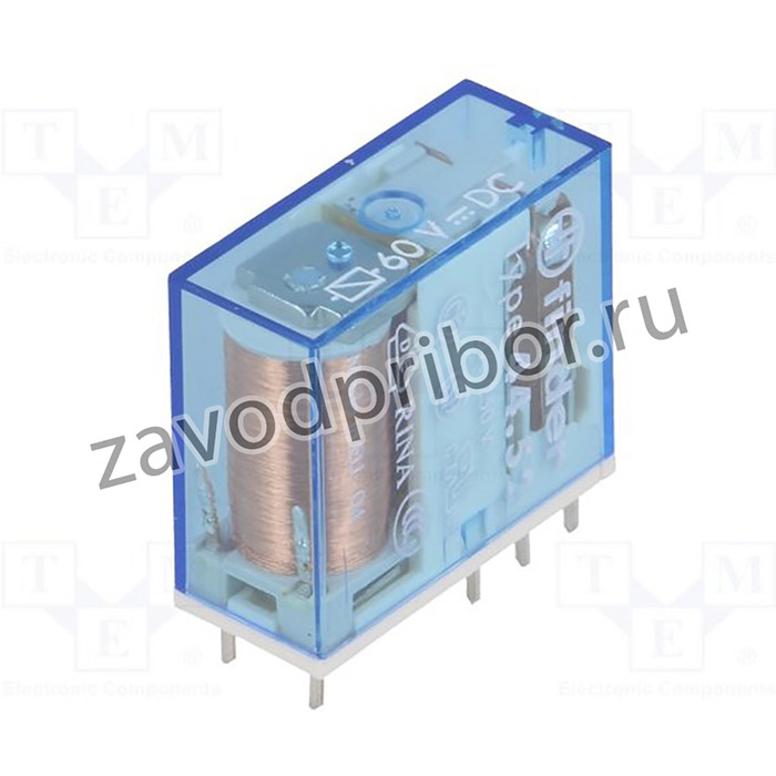44.52.9.060.0000, Реле: электромагнитное, DPDT, Uобмотки: 60ВDC, 6A/250ВAC, 6A/30ВDC
