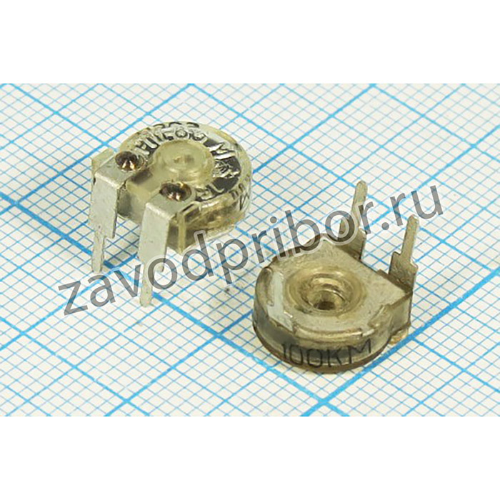 Подстроечный резистор 100 кОм, выводы 3P, РП1-63г