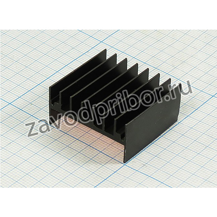 Радиатор охлаждения 32x 30x 16, H06, Al, черный, HS107-30; охладитель 32x 30x 16\H06\\Al\чер\HS107-30\