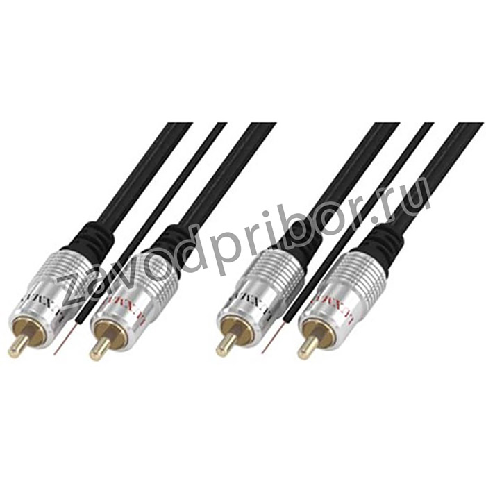 Шнур штекер RCAx2+L-штекер RCAx2+L[авто]\5м\Au/мет; шнур шт RCAx2+L-шт RCAx2+L[авто]\5м\Au/мет\