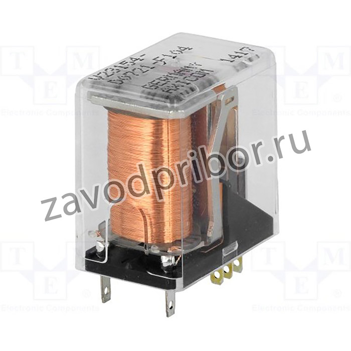 V23154D0721F104, Реле электромагнитное, DPDT, Uобмотки 24ВDC, 5А, миниатюрное