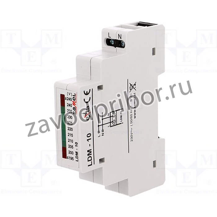 LDM-10, Модуль: индикатор напряжения, 230ВAC, IP20, DIN, 90x17,5x66мм