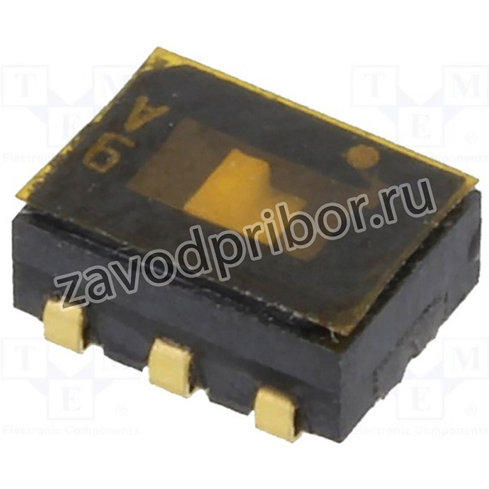 CAS-220A, Переключатель: движковый, Пол: 2, DPDT, 0,1A/6ВDC, ON-ON, -40-85°C