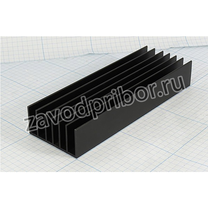 Радиатор охлаждения 150x 51x 25, F02, Al, черный, HS185-150; охладитель 150x 51x 25\F02\\Al\чер\HS185-150\