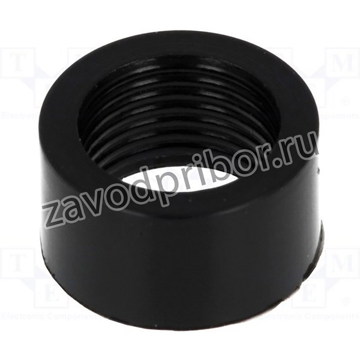 FIX-LED5-5T, Гайка, 5мм, черный, UL94V-2, L: 5мм, Мат-л: полиамид