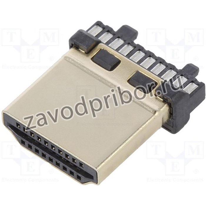 HDMI-W2.1, Разъем: HDMI; вилка; PIN: 19; gold flash; на провод