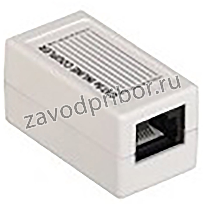 ITK Проходной адаптер кат.5E UTP, тип RJ45-RJ45, белый