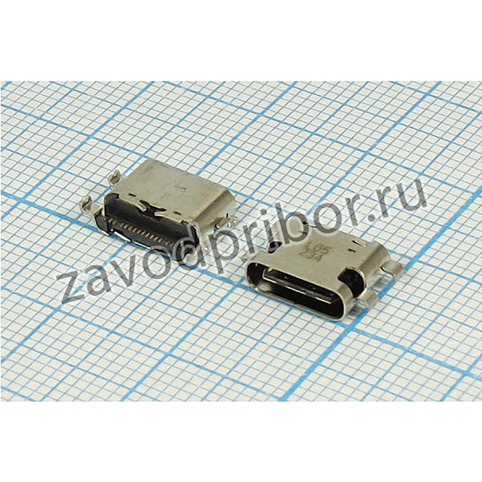 Разъем microUSB розетка, тип C 3.1, контакты 14C4HP, на плату, угловой