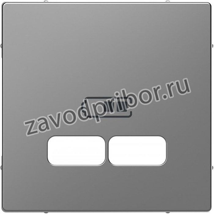 Schneider Electric Merten D-Life Нержавеющая Сталь Накладка центральная для USB механизма 2,1А