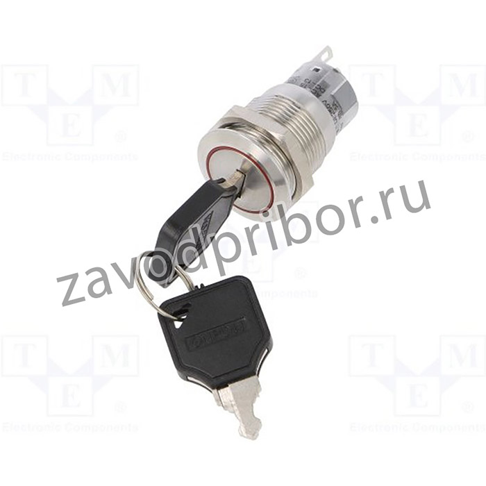 V19-KEY-21-S, Переключатель замок для РЭА 2 Алгоритм раб ON-ON