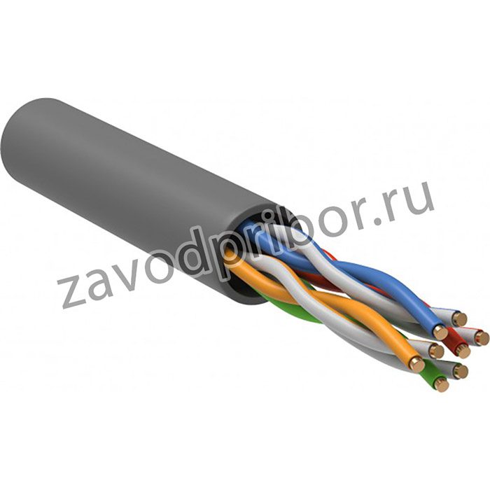Кабель информационный ITK LC1-C5E04-111-R кат.5е U/UTP не экранированный 4X2X24AWG PVC внутренний 305м серый