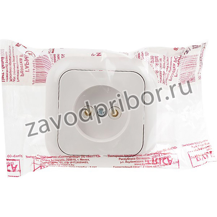 BYLECTRICA РС16-228 "Гармония" 1 гн б/з белый BL1, Розетка