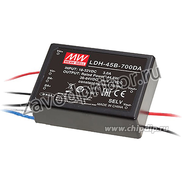 LDH-45B-1050WDA, Преобразователь: DC/DC, 45,15Вт, Uвх: 18-32В, Uвых: 36-43ВDC, 138г