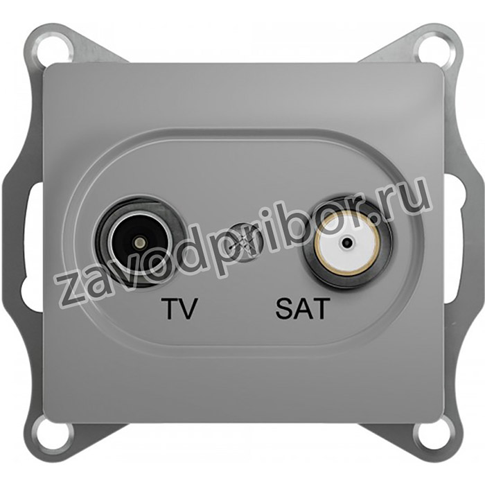 Systeme Electric Glossa Алюминий Розетка TV-SAT одиночная 1DB