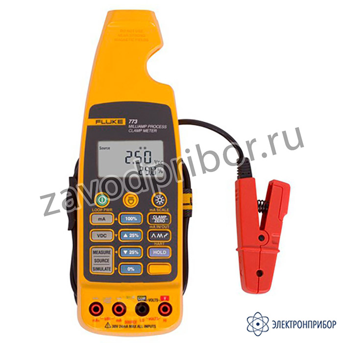 Fluke 773 — калибратор-мультиметр с клещами для измерения малых токов