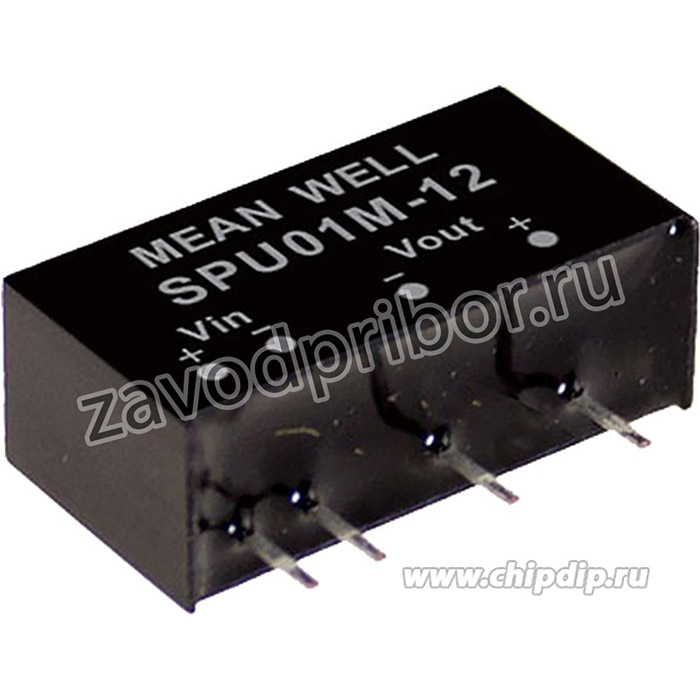 SPU01M-15, DC/DC преобразователь, 1Вт, вход 10.8-13.2В, выход 15В/67мА