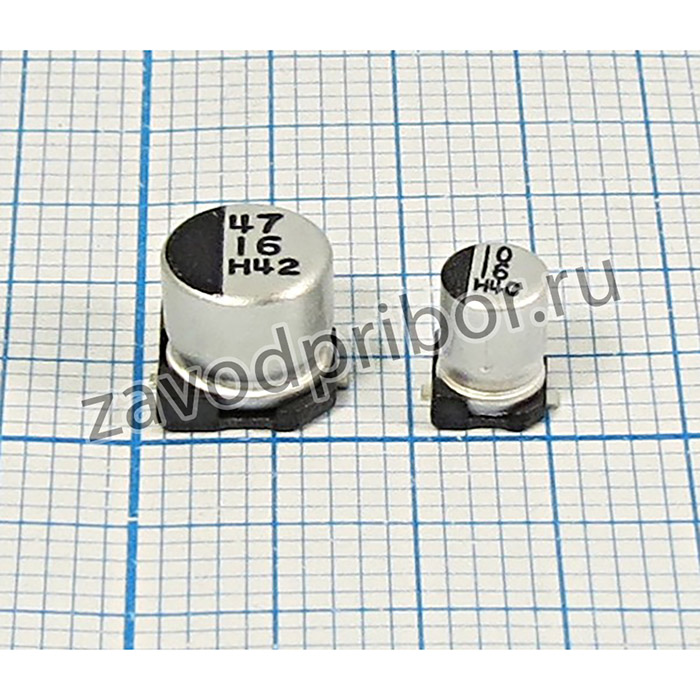 Конденсатор электролитический SMD 2,2мкФ\ 50В ; кэ 2,2\ 50\SMD04x04x05C2\20\ +85C\Al\2C\SS\KJE