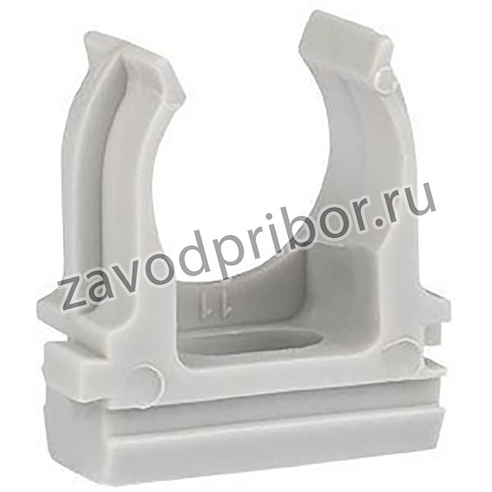 Держатель для труб (клипса) d16мм сер. (уп.10шт) Plast EKF derj-z-16n-r
