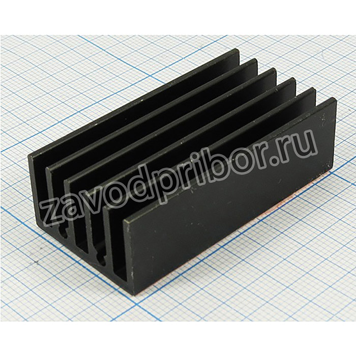 Радиатор охлаждения 50x 26x 16, F19, Al, черный, BLA068-50; охладитель 50x 26x 16\F19\\Al\чер\BLA068-50\