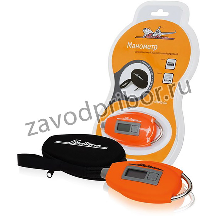 APR-D-04, Манометр для шин цифровой пластиковый 0-99,50PSI 0-700кПа 0-7Атм сумка AIRLINE APR-D-04