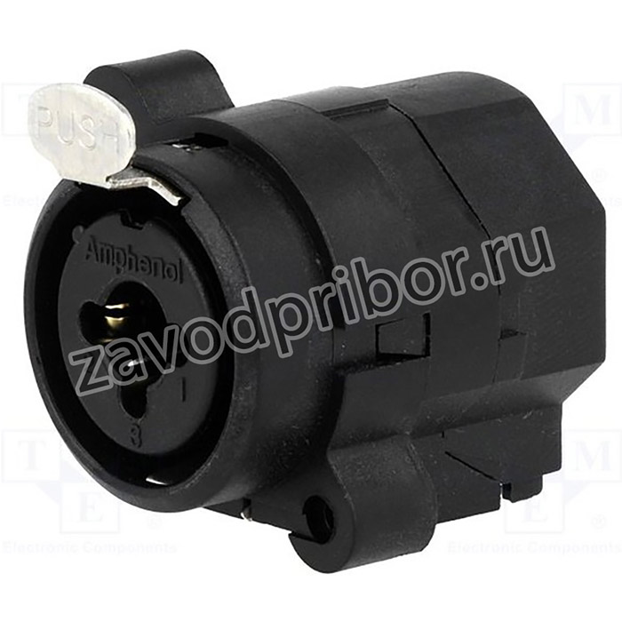 ACJC6VBULK, Аудио разъем XLR, 3 контакт(-ов), Гнездо, Монтаж на Шасси, Контакты с Покрытием из Золота