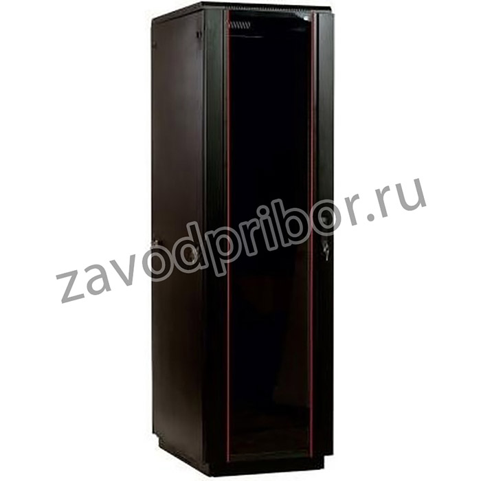 ЦМО Шкаф телекоммуникационный напольный 38U (600 х 600) дверь стекло, цвет чёрный(ШТК-М-38. 6.6-1ААА-9005)
