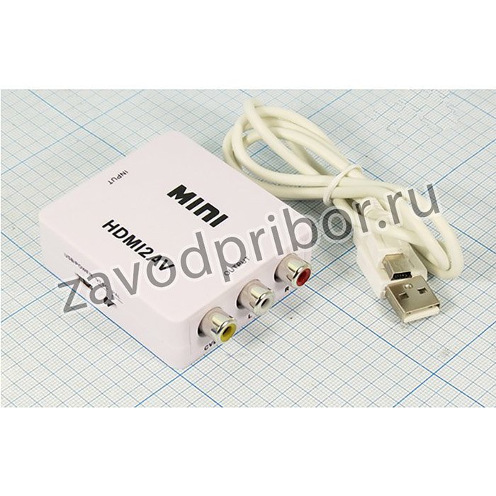 Конвертер HD VIDEO, гнездо HDMI/вход-гнездо RCAx3/выход, HDMI2AV; конвертер HD VIDEO\гнHDMI/вх- гнRCAx3/вых\HDMI2AV