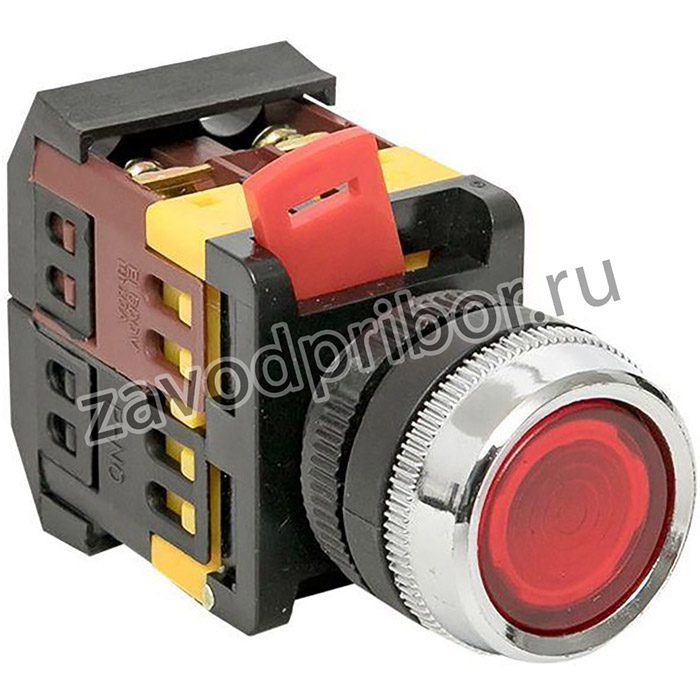 ablfs-22-r, Кнопка ABLFS-22 с подсветкой красный NO+NC 230В PROxima