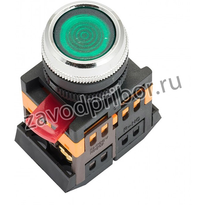 ablfs-22-g, Кнопка ABLFS-22 с подсветкой зеленый NO+NC 230В EKF PROxima