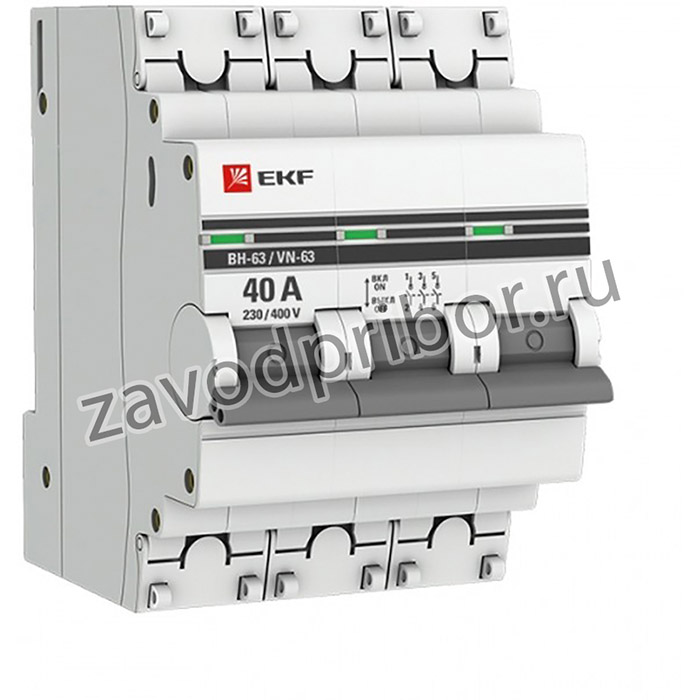 SL63-3-40-pro, Выключатель Нагрузки 3П 40А EKF PROxima ВН-63