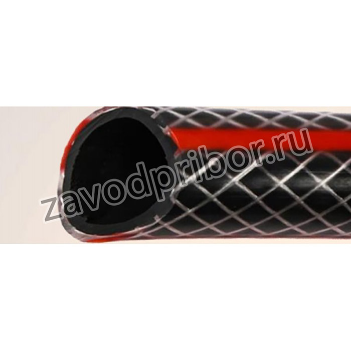 Шланг поливочный ПВХ усиленный премиум,пищевой трехслойный армированный 3/4, 25 м (чёрн-красн) Вихрь, , шт