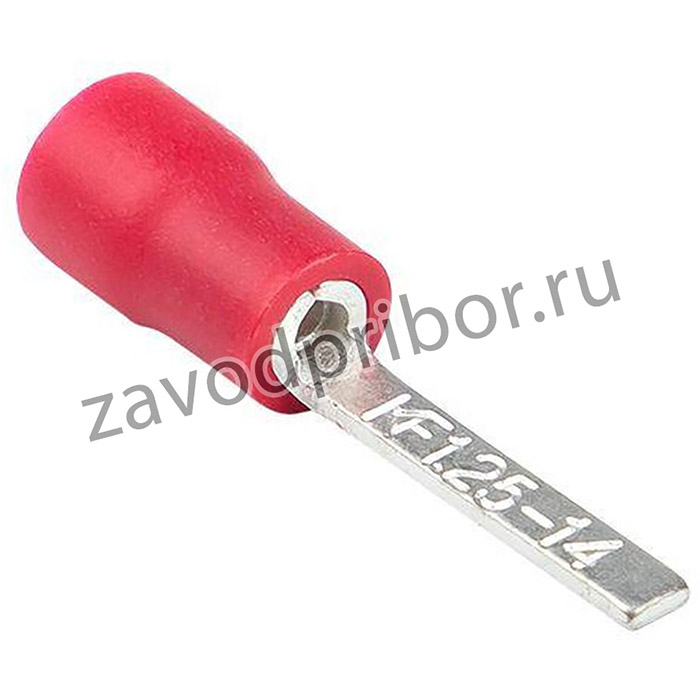 Наконечник штыревой плоский изолированный НШПИ 0.25-1.5 (уп.50шт) EKF nshpi-0.25-1.5