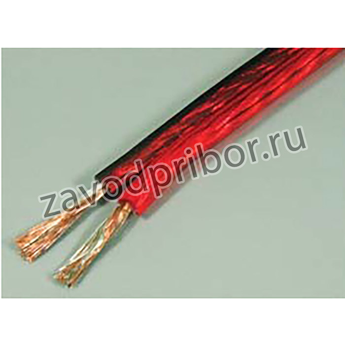 Кабель аудио, 2x1,0, красный прозрачный, SCT-04; каб аудио\2x1,0\кр пр\SCT-04