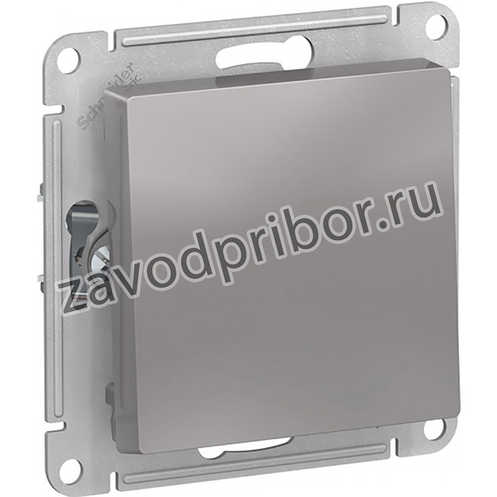 Systeme Electric AtlasDesign Алюминий Кнопка нажимная сх.1, 10АХ, механизм