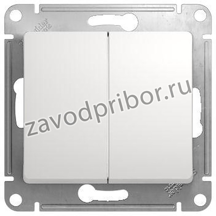 Переключатель проходной 2-кл. СП Glossa 10А IP20 (сх. 6/2) 10AX механизм бел. SE GSL000165