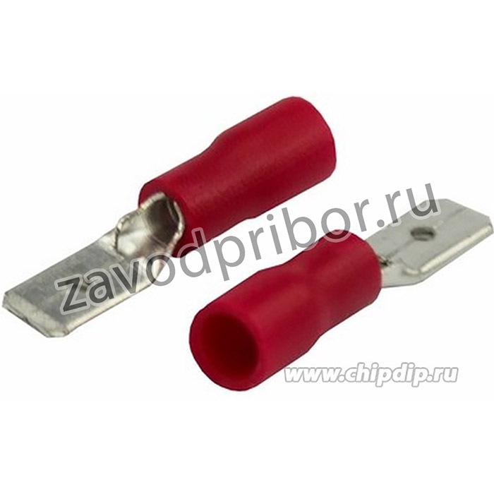 08-0312, Клемма плоская изолированная РПи-п 1.5-(4.8)/РПИп 1,25-5 штекер 4.8 мм 0.5-1.5 мм2 красная