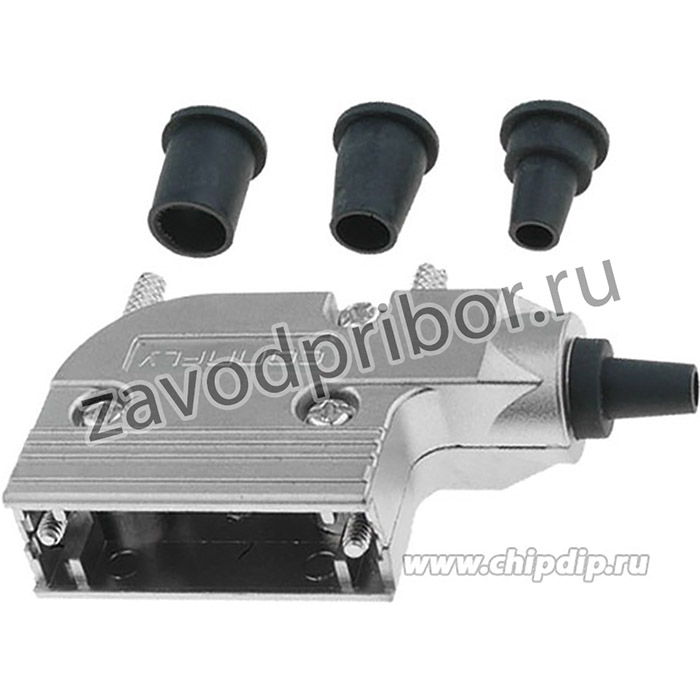 DS1047-01-25, Корпус к разъему 25 pin D-SUB металл угловой
