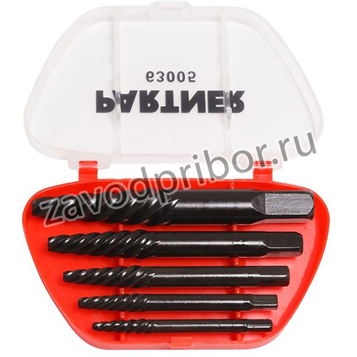 PA-63005, Набор экстракторов обломанных болтов 5 пр: М3-М18, d 3-6мм, 6-8мм, 8-11мм, 11-14мм, 14-18мм, в пласт