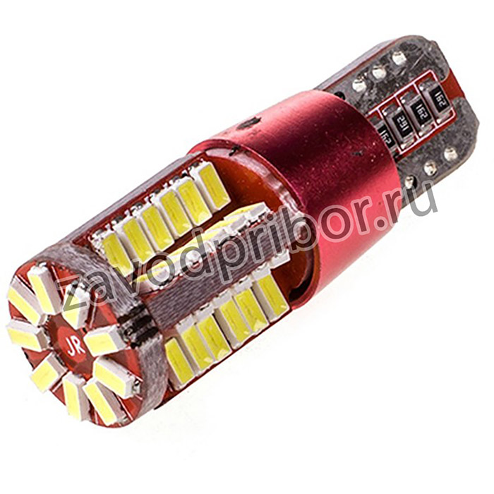 S08201245, Автолампа диод T10 (W5W) 12V 57 SMD диодов 1-конт Белая SKYWAY Салон, габариты, номер, стопы
