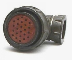 2РМ27КУЭ24Г1В1 розетка кабельная с угловым патрубком с гайкой для экранированного кабеля