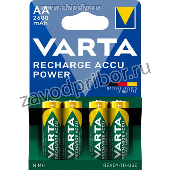 05716101404, Rechargeable Battery, Ni-MH, AA, 1.2V, 2.6Ah, Pack of 4 pieces