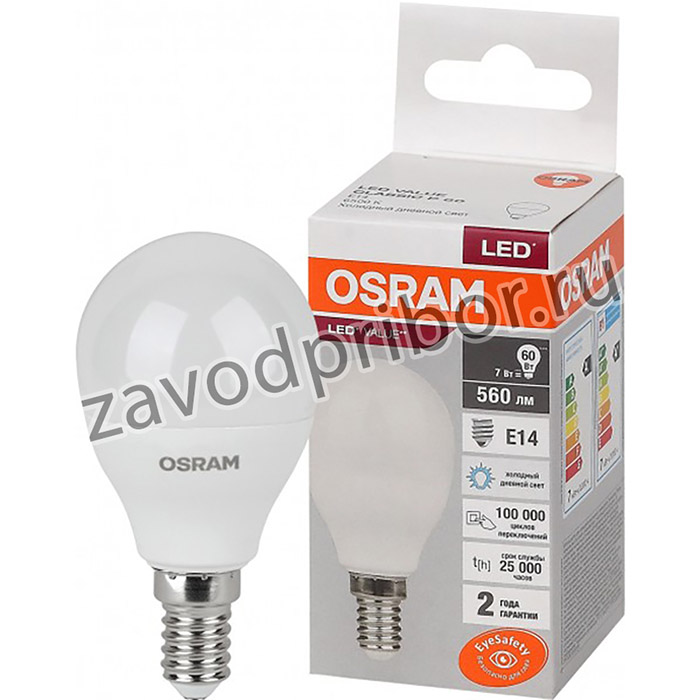 Osram LVCLP60 7SW/865 230V E14 10X1
