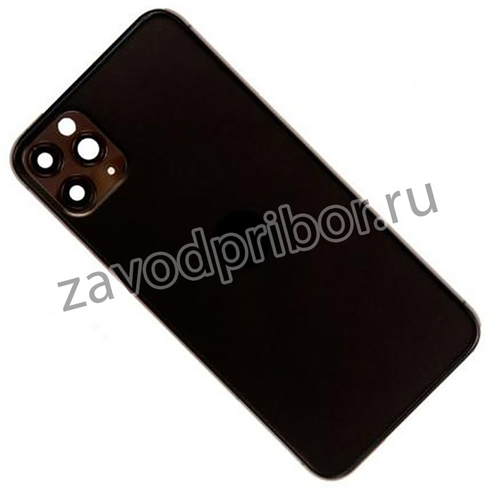 (iPhone 11 Pro Max) задняя крышка в сборе с рамкой для iPhone 11 Pro Max, черный