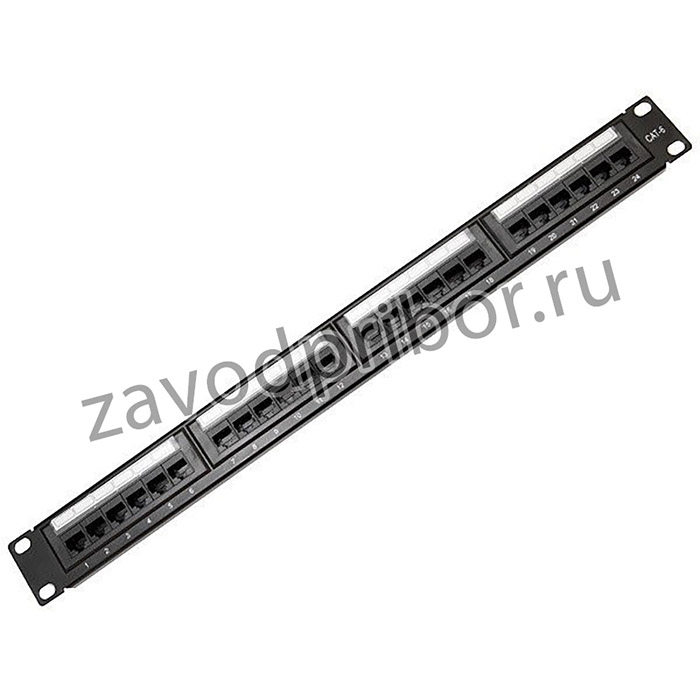 Патч-панель 19 1U 24 порта RJ45 категория 6 тип задних контактов 110 IDC SINELLS MFG-466110