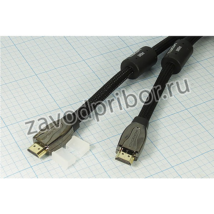 Шнур штекер HDMI-штекер HDMI\15м\Au/пл\чер\\DOXX R96-150; шнур шт HDMI-шт HDMI\15м\Au/пл\чер\\DOXX R96-150