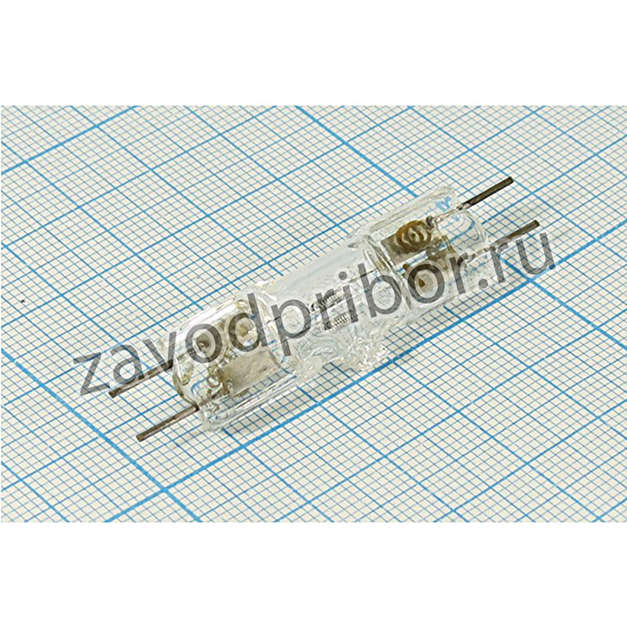 Лампа накаливания галогенная двухспиральная; Л 6,0В\4P\ 25Втx2\2650K\250лм\ 12x40\ЛН\КГМ6-25-2