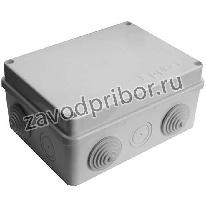 Коробка распределительная ОП 150х110х70мм IP54 10 выходов 6 гермовводов крышка на винтах сер. Epplast 210302