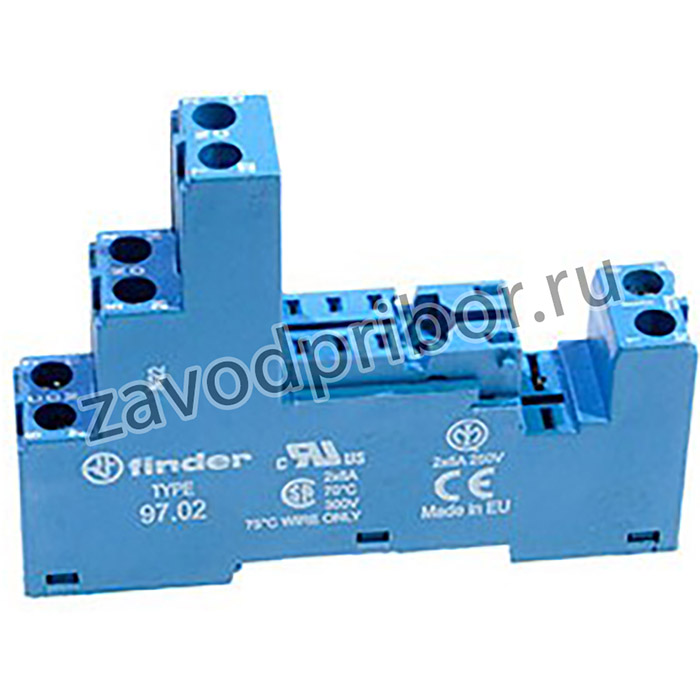 97.02SPA, Розетка с винтовыми клеммами (с зажимной клетью) для реле 46.52; применяются модули 86.30