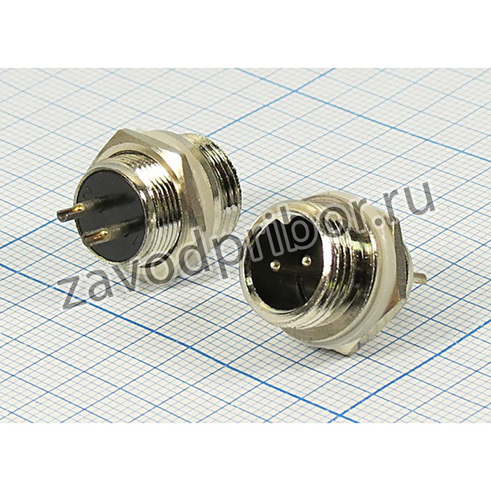 Штекер микрофонный MIC12\2P\пан\М12\\X12-2P; шт мик MIC12\2P\пан\М12\\X12-2P