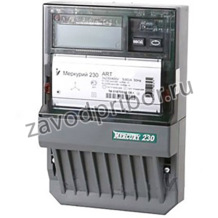 Счетчик электроэнергии трехфазный многотарифный (2 тарифа) Меркурий-230ART-01 CLN 5-60А 380В PLC шкаф ЖКИ Инкотекс (электросчетчик)